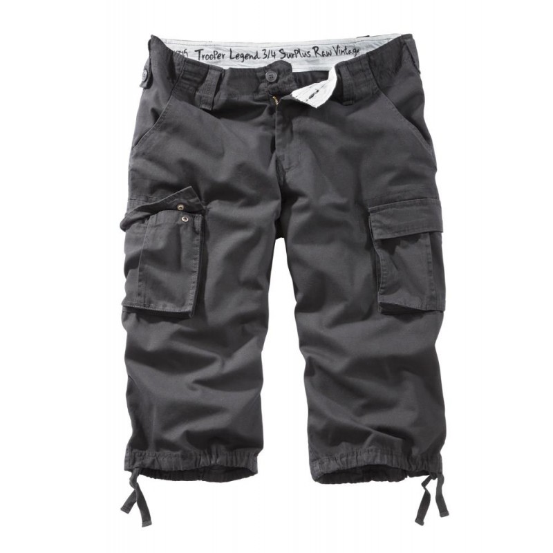 Trooper Legend Shorts Schwarz (100% Baumwolle)