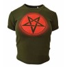 Pentagramm - Army grünes Girlie T -Shirt