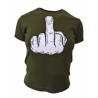 Stinkefinger - Army Grünes Girlie T - Shirt