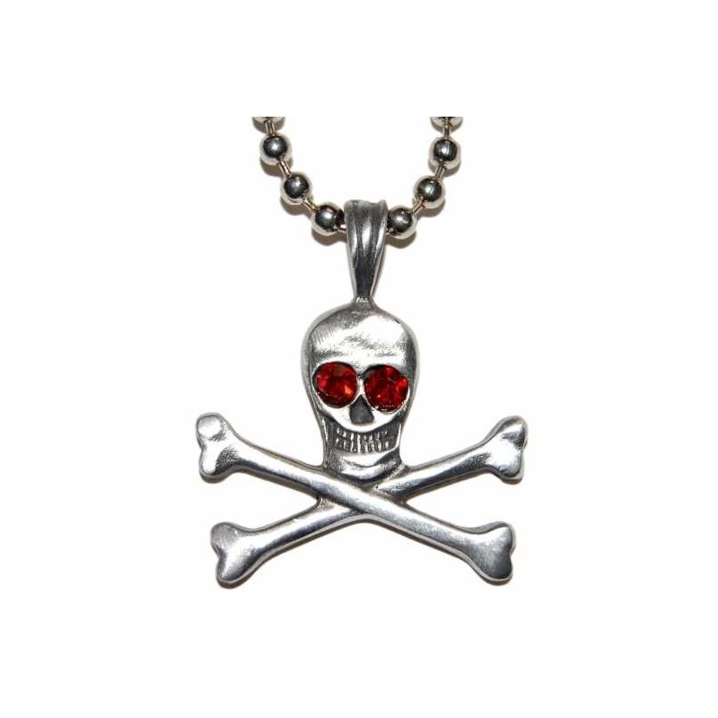 Halskette - Totenkopf ( Zinn )