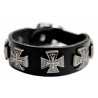 Lederarmband - Einsames Kreuz ( 100 % Leder )