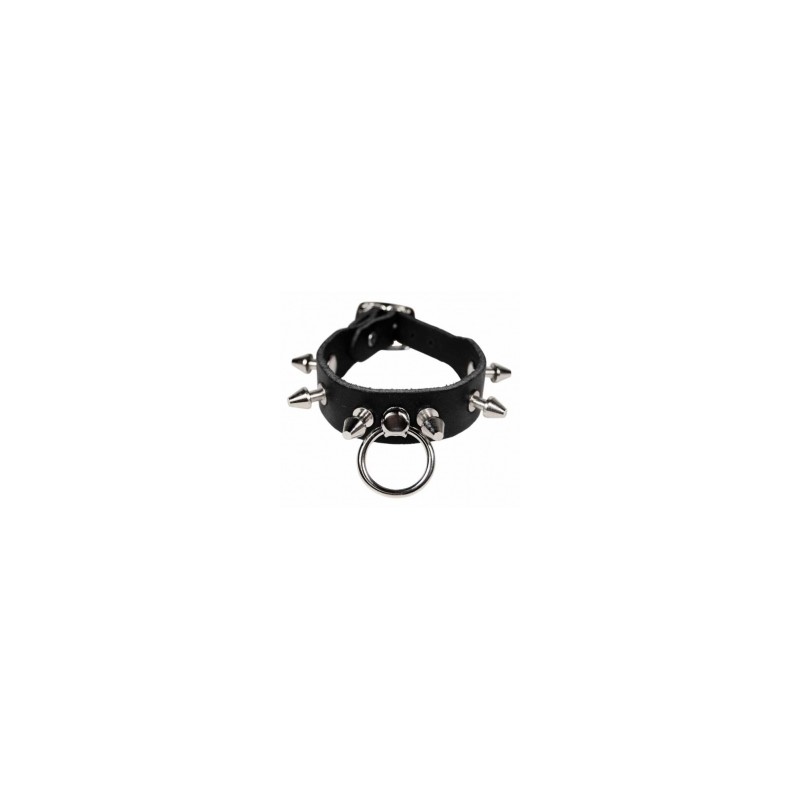 Killernieten Armband 1 reihig mit Ring ( Leder )