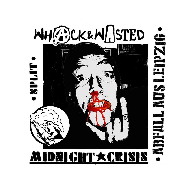 Midnight Crisis / Whack+Wasted - Split (7inch Vinyl)