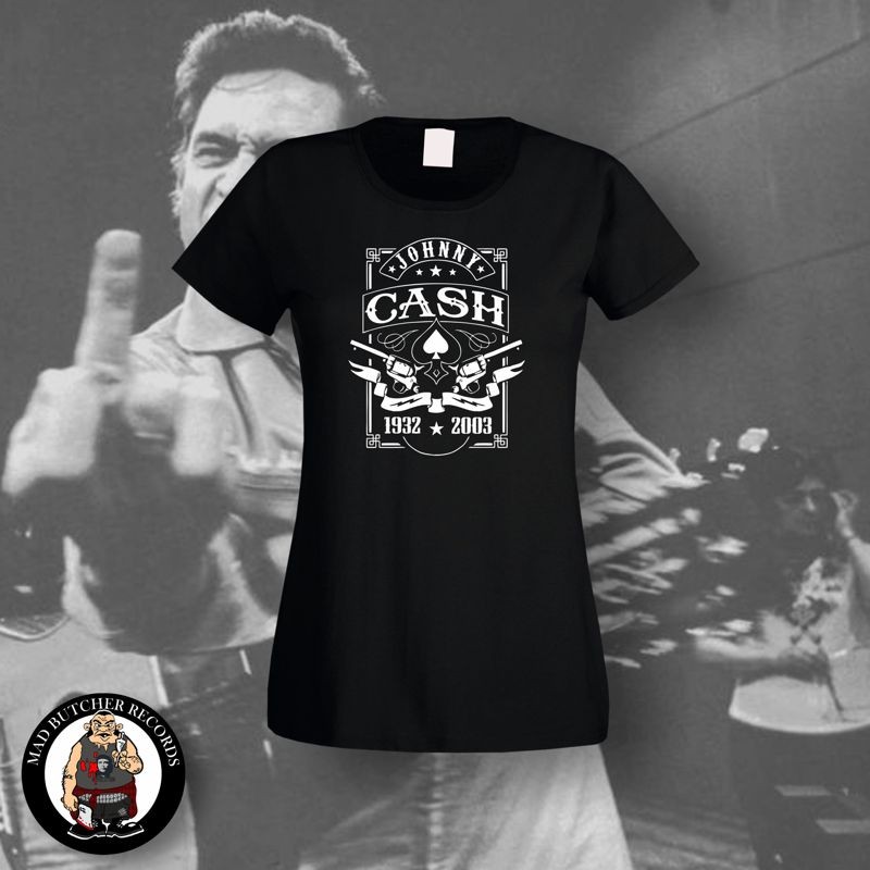 Johnny Cash - 1932/2003 Girlie-Shirt (Größe: M)