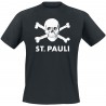 St. Pauli - Skull (T-Shirt Größe: XL Farbe: Schwarz)