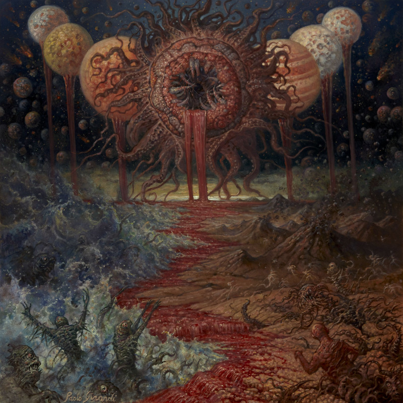 Sulphur Aeon - Seven Crowns and Seven Seals,  gatefold Vinyl howling void (brick red+blue+white splatter)