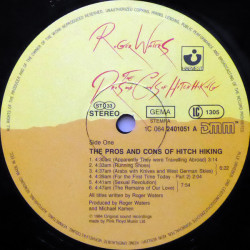 Roger Waters - The Pros And The Cons Of Hitchhiking (II.Hand Rarität Vinyl Pressung 1984 Cover:VG Vinyl:VG)
