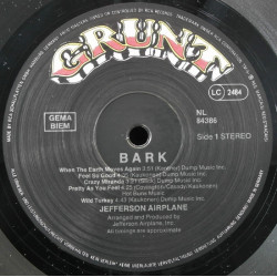 Jefferson Airplane - Bark (II.Hand Vinyl Rarität Pressung 1971 Cover:VG Vinyl:Mint)