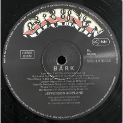 Jefferson Airplane - Bark (II.Hand Vinyl Rarität Pressung 1971 Cover:VG Vinyl:Mint)