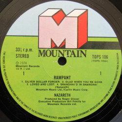 Nazareth - Rampant (II.Hand Vinyl Rarität Pressung 1975 Cover:VG+ Vinyl:VG+)