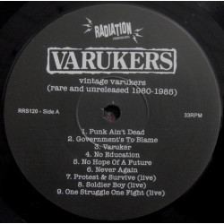 Varukers* – Vintage Varukers ( Rare And Unreleased 1980 - 1985) - Black Vinyl
