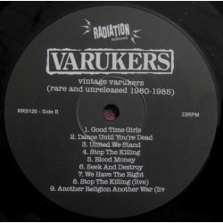 Varukers* – Vintage Varukers ( Rare And Unreleased 1980 - 1985) - Black Vinyl