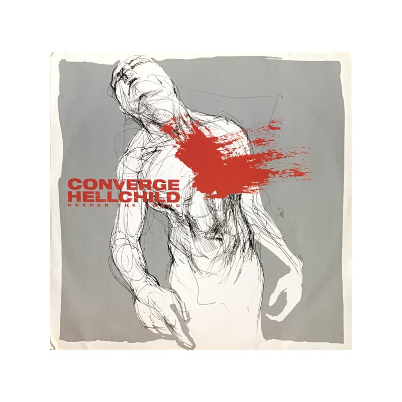 Converge/Hellchild ‎– Deeper the Wound (2. Hand, Clear Grey/Red Splatter Vinyl)