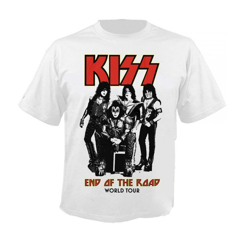 Kiss - End Of The Road Band (T-Shirt, weiß)
