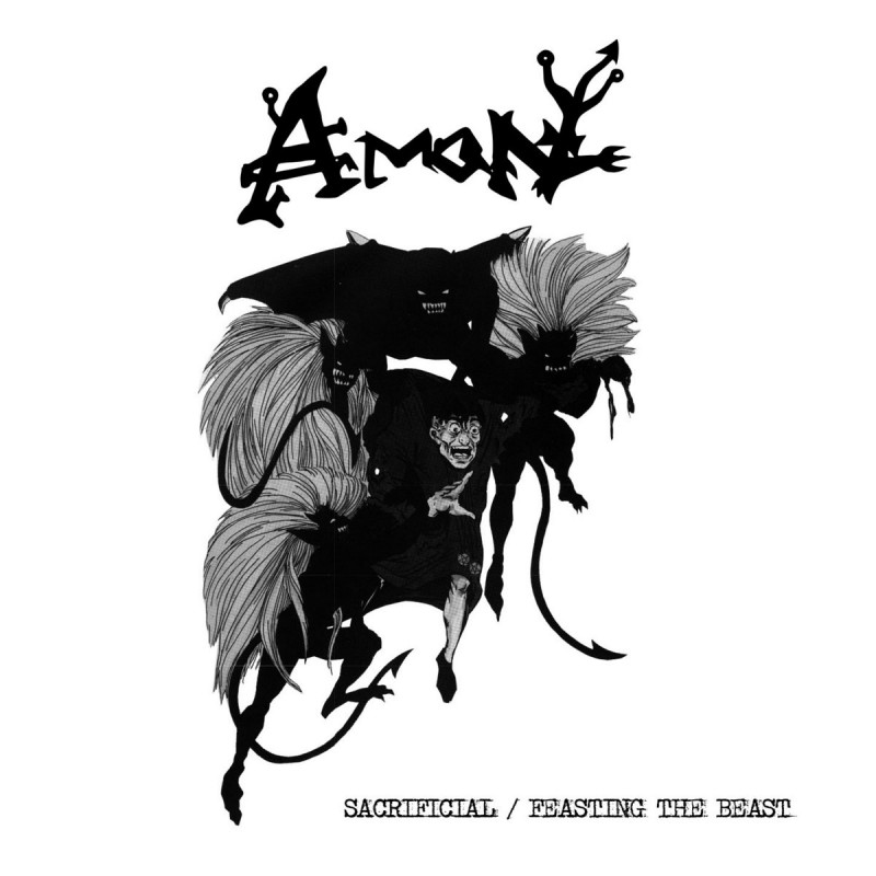 Amon - Sacrificial / Feasting The Beast (Ultra Clear Black Splatter Vinyl)