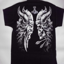 Viking T-Shirt - Front: Thors Hammer / Back: Thor + Skull (T-Shirt)