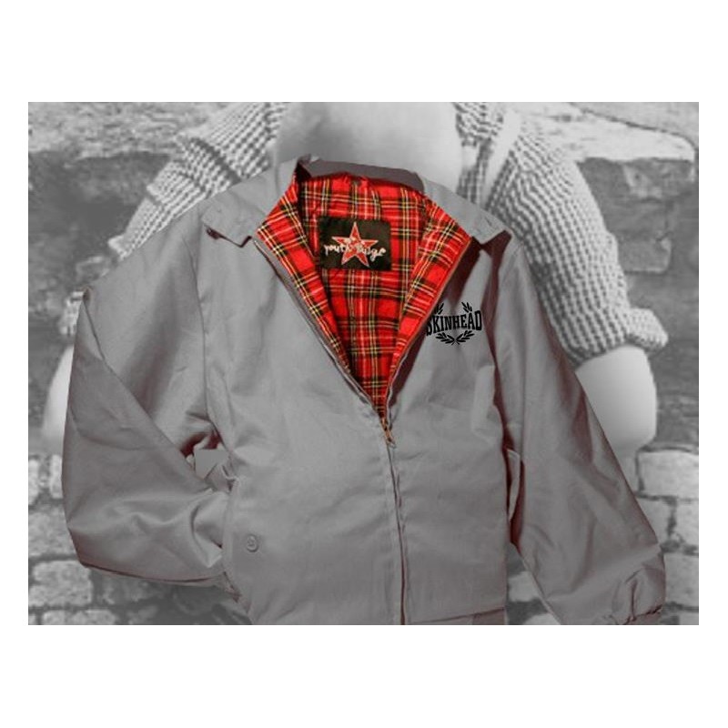 Harrington Jacke - Skinhead (Farbe: Grau)