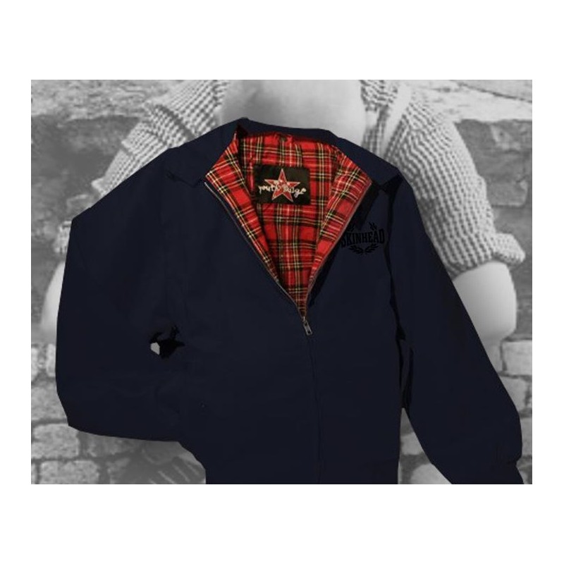 Harrington Jacke - Skinhead (Farbe: Navy Blau)