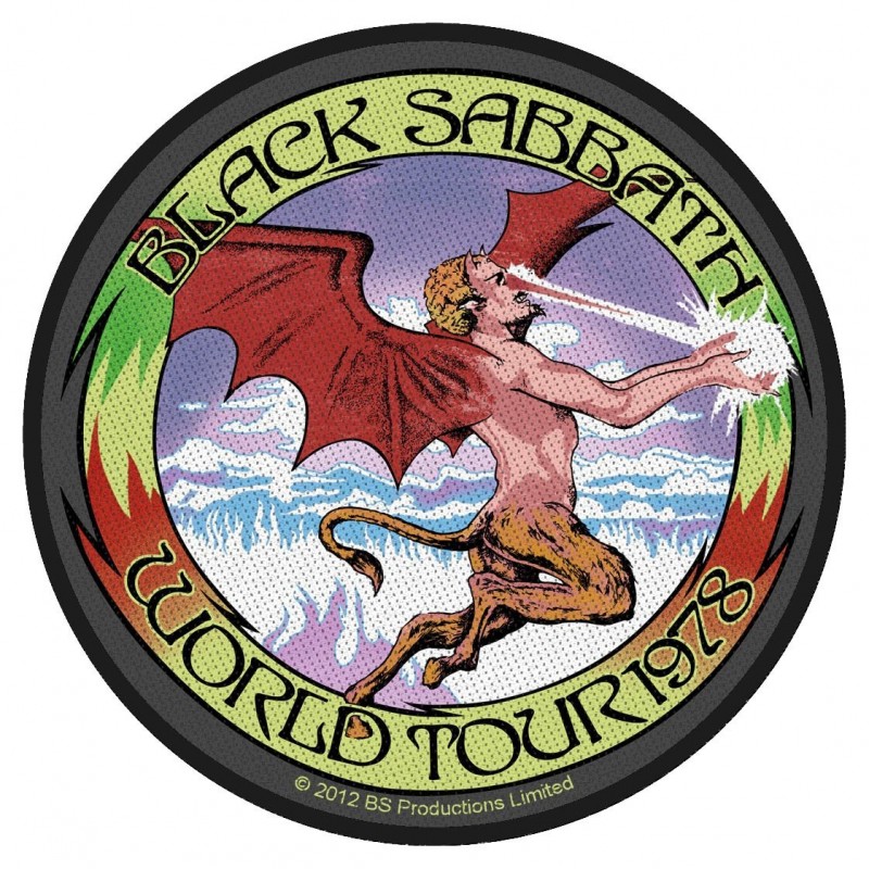 BLACK SABBATH - WORLD TOUR 1978 ( Patch rund Durchmesser ca. 9 cm )